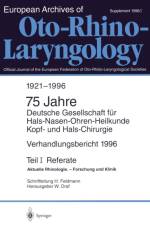 Verhandlungsbericht 1996 der Deutschen Gesellschaft fur Hals-nasen-ohren-heilkunde, Kopf- und Hals-chirurgie: Jahrgang 1996 (Verh.Ber.Dt.Ges.Hno-Heilkunde 1 96) Referate: Aktuelle Rhinologie: Forschung Und Klinik