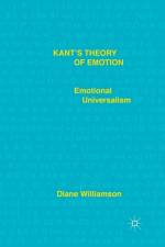 Kant's Theory of Emotion af D. Williamson