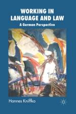 Working in Language and Law af H. Kniffka