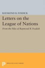 Letters on the League of Nations af Raymond Blaine Fosdick