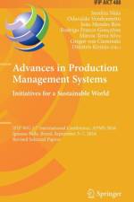 Advances in Production Management Systems. Initiatives for a Sustainable World