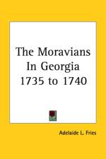 Moravians In Georgia 1735 to 1740 af Adelaide L. Fries
