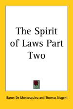 Spirit of Laws Part Two af Charles de Secondat