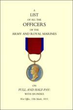 1815 List of All the Officers of the Army and Royal Marines on Full and Half-pay with an Index af 13th March 1815 War Office