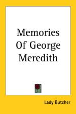 Memories Of George Meredith af Lady Butcher