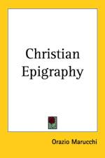 Christian Epigraphy af Orazio Marucchi