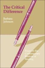 The Critical Difference af Barbara (Harvard University) Johnson