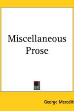 Miscellaneous Prose af George Meredith