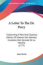 Letter To The Dr. Percy af John Bowle