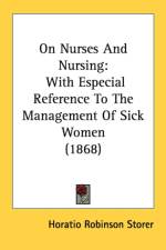 On Nurses And Nursing af Horatio Robinson Storer