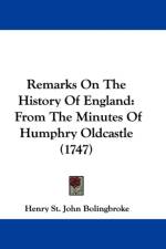 Remarks On The History Of England af Henry St. John Bolingbroke