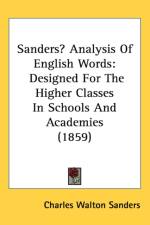 Sanders' Analysis Of English Words af Charles Walton Sanders