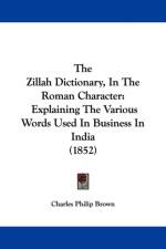 Zillah Dictionary, In The Roman Character af Charles Philip Brown