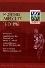 Supplement to the Monthly Army List July 1916 af Unknown