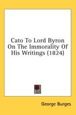 Cato To Lord Byron On The Immorality Of His Writings (1824) af George Burges
