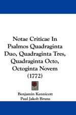 Notae Criticae In Psalmos Quadraginta Duo, Quadraginta Tres, Quadraginta Octo, Octoginta Novem (1772)