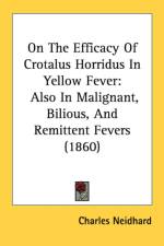On The Efficacy Of Crotalus Horridus In Yellow Fever af Charles Neidhard
