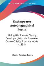 Shakespeare's Autobiographical Poems af Charles Armitage Brown
