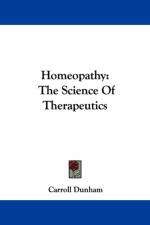 Homeopathy: The Science Of Therapeutics af Carroll Dunham