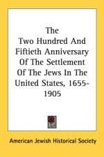 THE TWO HUNDRED AND FIFTIETH ANNIVERSARY af AMERICAN JEWISH HIST