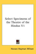 Select Specimens of the Theatre of the Hindus V1 af Horace Hayman Wilson