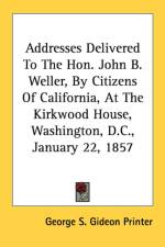 ADDRESSES DELIVERED TO THE HON. JOHN B. af GEORGE S. GIDEON PRI
