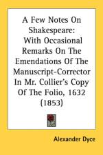 Few Notes On Shakespeare af Alexander Dyce