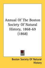 Annual Of The Boston Society Of Natural History, 1868-69 (1868) af Boston Society of Natural History