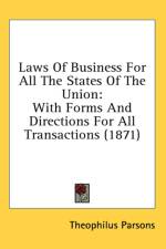 Laws Of Business For All The States Of The Union af Theophilus Parsons