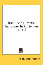 Our Living Poets: An Essay In Criticism (1871) af H. Buxton Forman