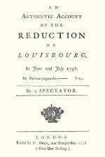 Authentic Account of the Reduction of Louisbourg in June and July 1758 af A Spectator