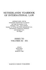 Netherlands Yearbook of International Law, Index To Vol XI-XX af Brenda M. Hall