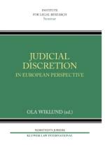 Judicial Discretion in European Perspective af Ola Wiklund