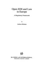 Open EDI and Law in Europe af Andreas Mitrakas