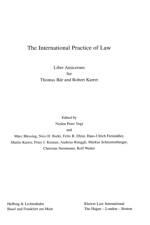 The International Practice of Law af Nedim Peter Vogt
