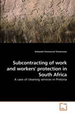 Subcontracting of work and workers' protection in South Africa af Kolawole Emmanuel Omomowo