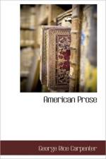 American Prose af George Rice Carpenter