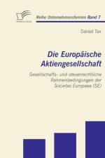 Die Europaische Aktiengesellschaft af Daniel Tax