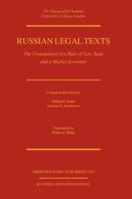 Russian Legal Texts af William E. Butler