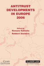 Antitrust Developments in Europe af Romano Subiotto