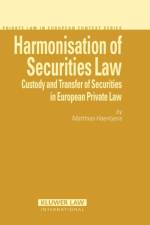 Harmonisation of Securities Law af Matthias Haentjens