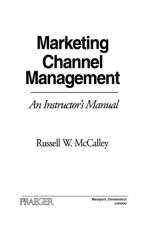 Marketing Channel Management af UNKNOWN