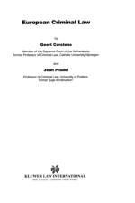 European Criminal Law af Geert Corstens