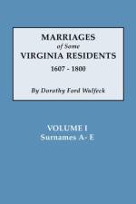Marriages of Some Virginia Residents, Vol. I af Dorothy Ford Wulfeck