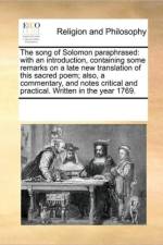 The Song of Solomon Paraphrased af Multiple Contributors