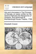 Airs and Chorusses in the Princess of Georgia, an Opera af Elizabeth Craven