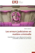 Les erreurs judiciaires en matiere criminelle af Adamou-M