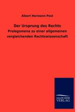 Der Ursprung des Rechts af Albert Hermann Post