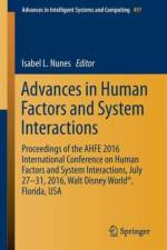 Advances in Human Factors and System Interactions