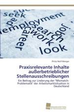 Praxisrelevante Inhalte ausserbetrieblicher Stellenausschreibungen af Philip Wolf Wenger